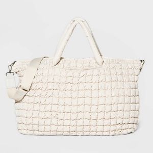 Brand new with tags - A New Day off-white/check print weekender bag